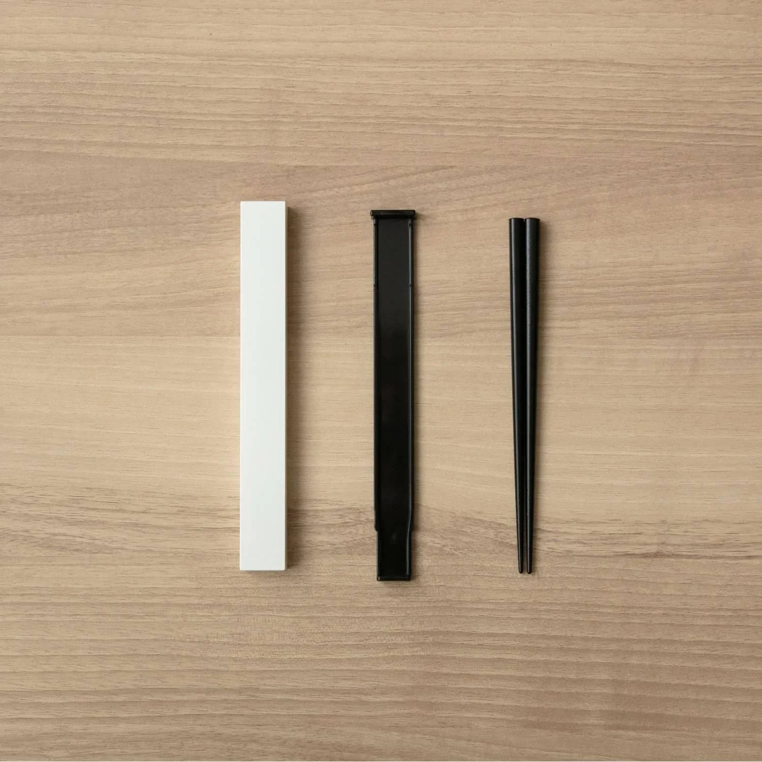 365methods Chopsticks & Case Set White Eco-Friendly Utensil 21cm - Image 3