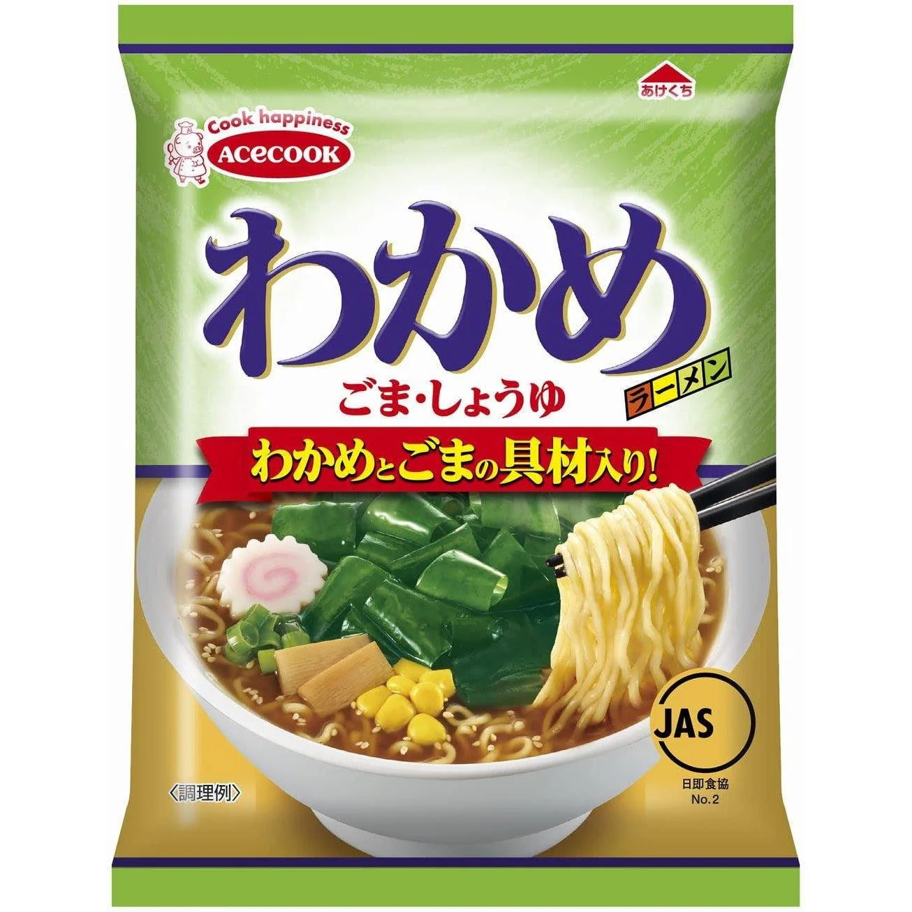 Acecook Wakame Seaweed Ramen Instant Noodles 3 Servings - Image 4