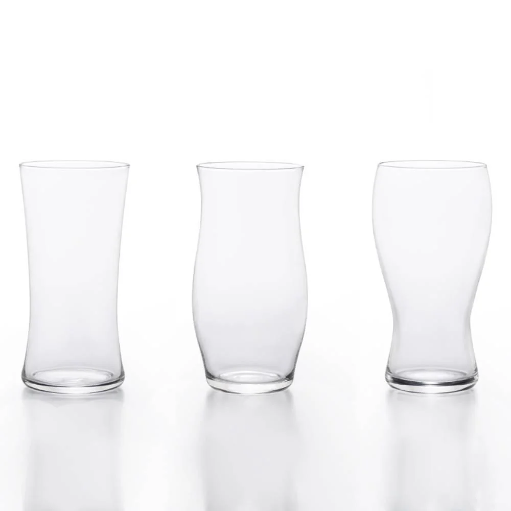 Aderia Craft Beer Glass Set Premium Tall Glass Collection 3 Pieces