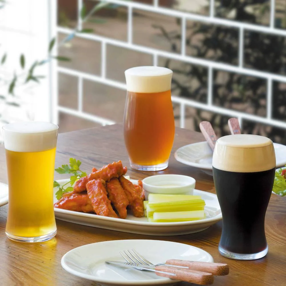 Aderia Craft Beer Glass Set Premium Tall Glass Collection 3 Pieces - Image 2