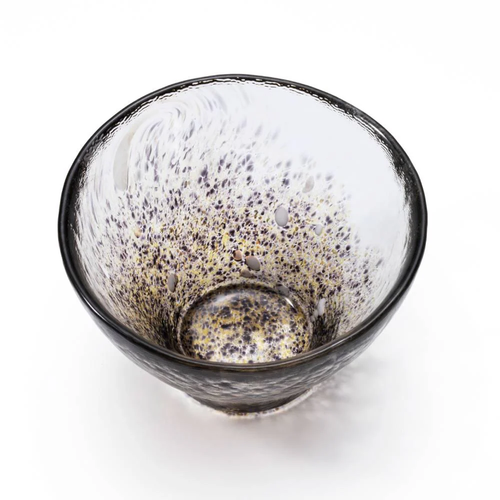 Aderia Handmade Sake Cup Shot Glass Rustic Metallic Pattern 85ml - Image 3
