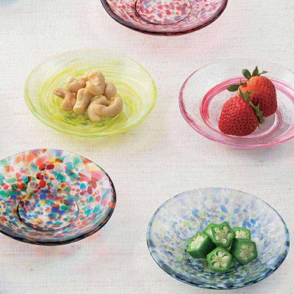 Aderia Handmade Small Glass Plate Water Drops Design 100mm - Image 2