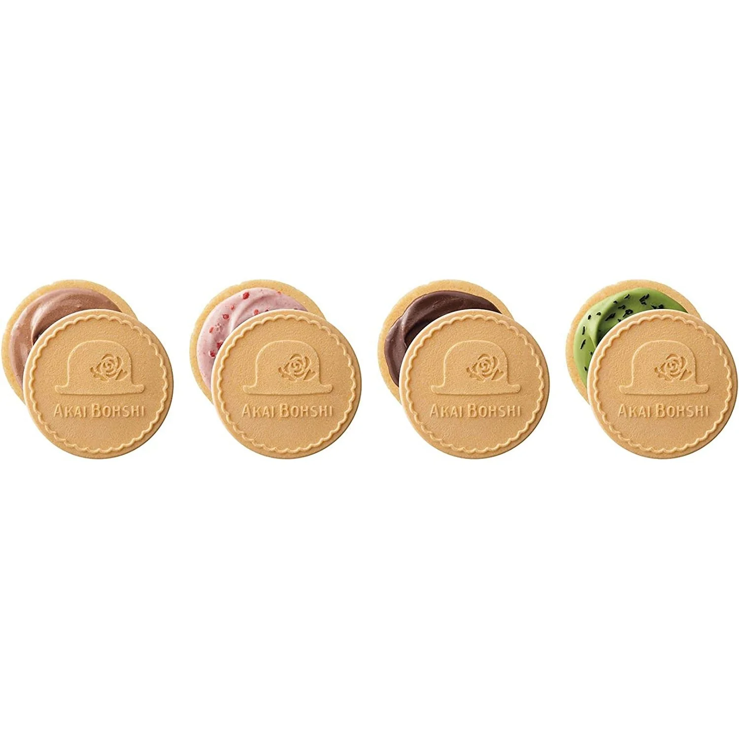 Akai Bohshi Whipped Chocolate Sandwich Biscuits 4 Assorted Flavors 20 Pieces - Image 3