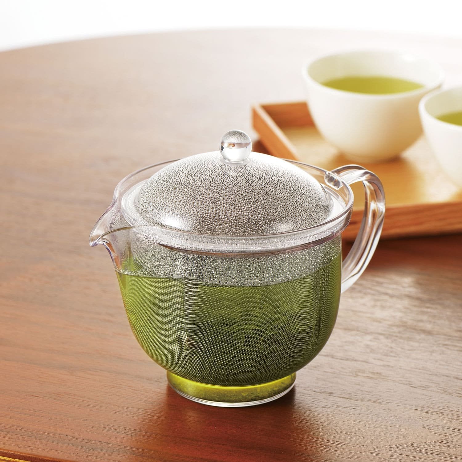 Akebono Plastic Clear Tea Pot with Stainless Mesh Strainer L TW-3722 - Image 2