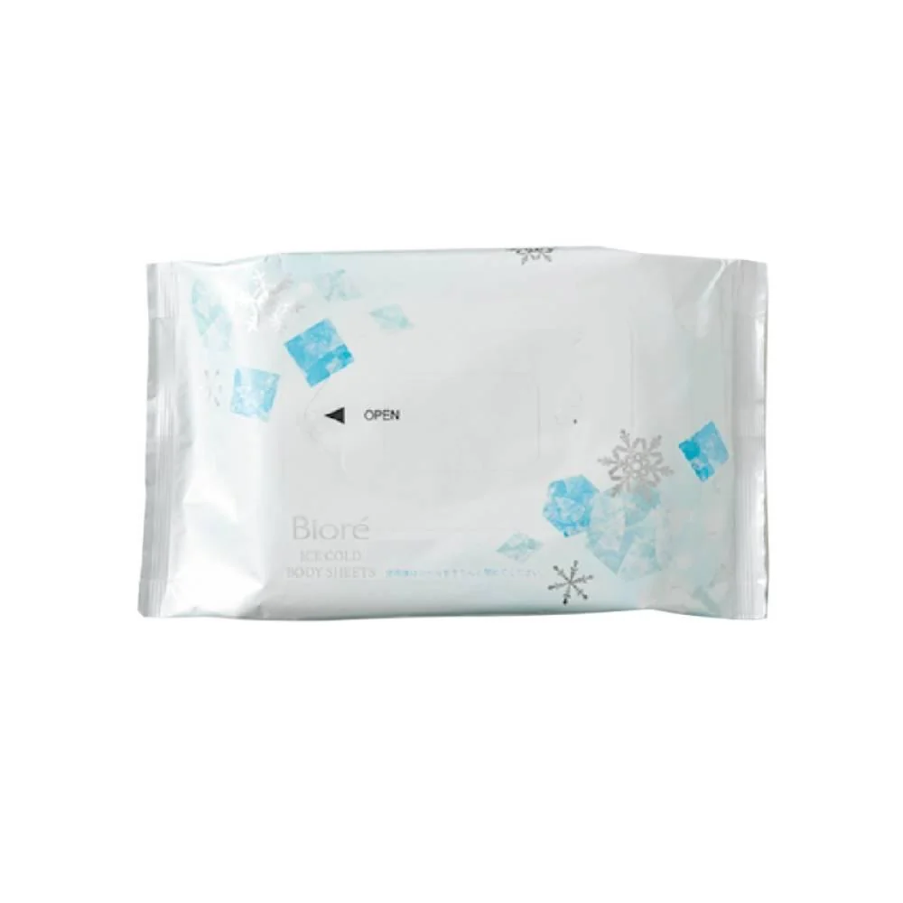 Bioré Cooling Body Wipes Unscented Instant Cool Down Sheets 20 Count - Image 2