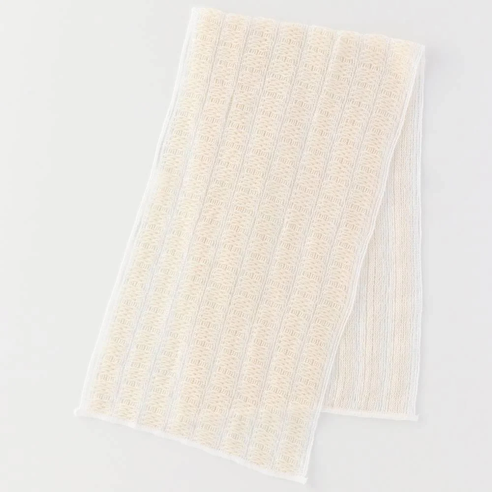 Body Towel Organic Cotton Gentle Exfoliating Japanese Washcloth 25x90cm - Image 2