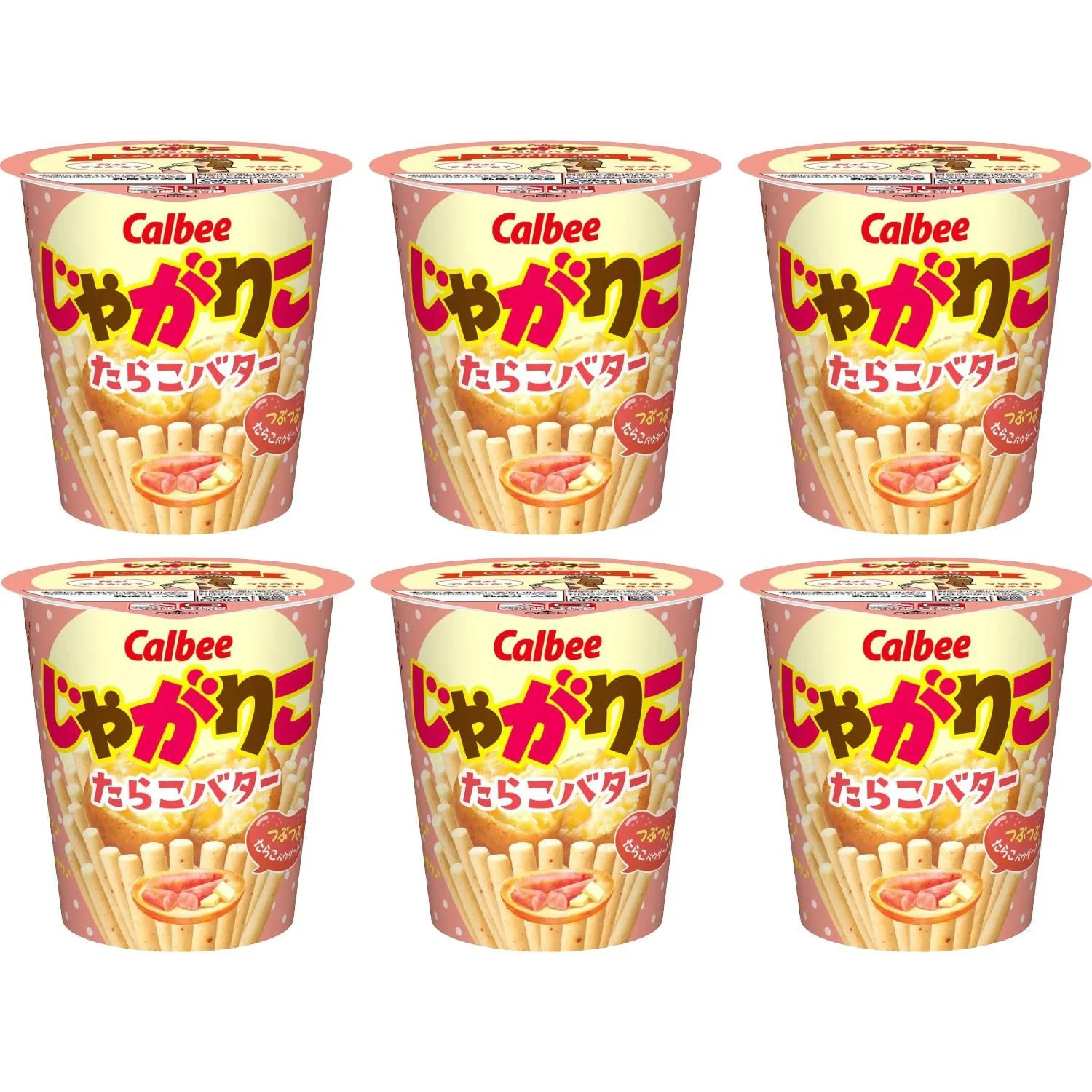 Calbee Jagarico Tarako Butter Potato Sticks (Pack of 6)