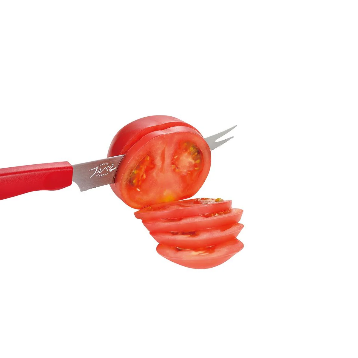 Shimomura Curved Serrated Bar Knife Tomato & Cheese Pronged Knife 230mm - Image 4