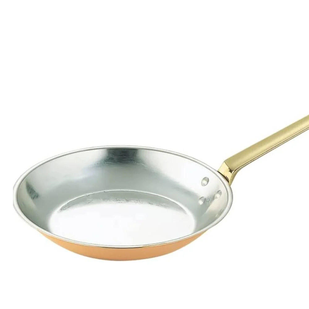 Wadasuke Round Copper Frying Pan Japanese Copper Pan 24cm - Image 3