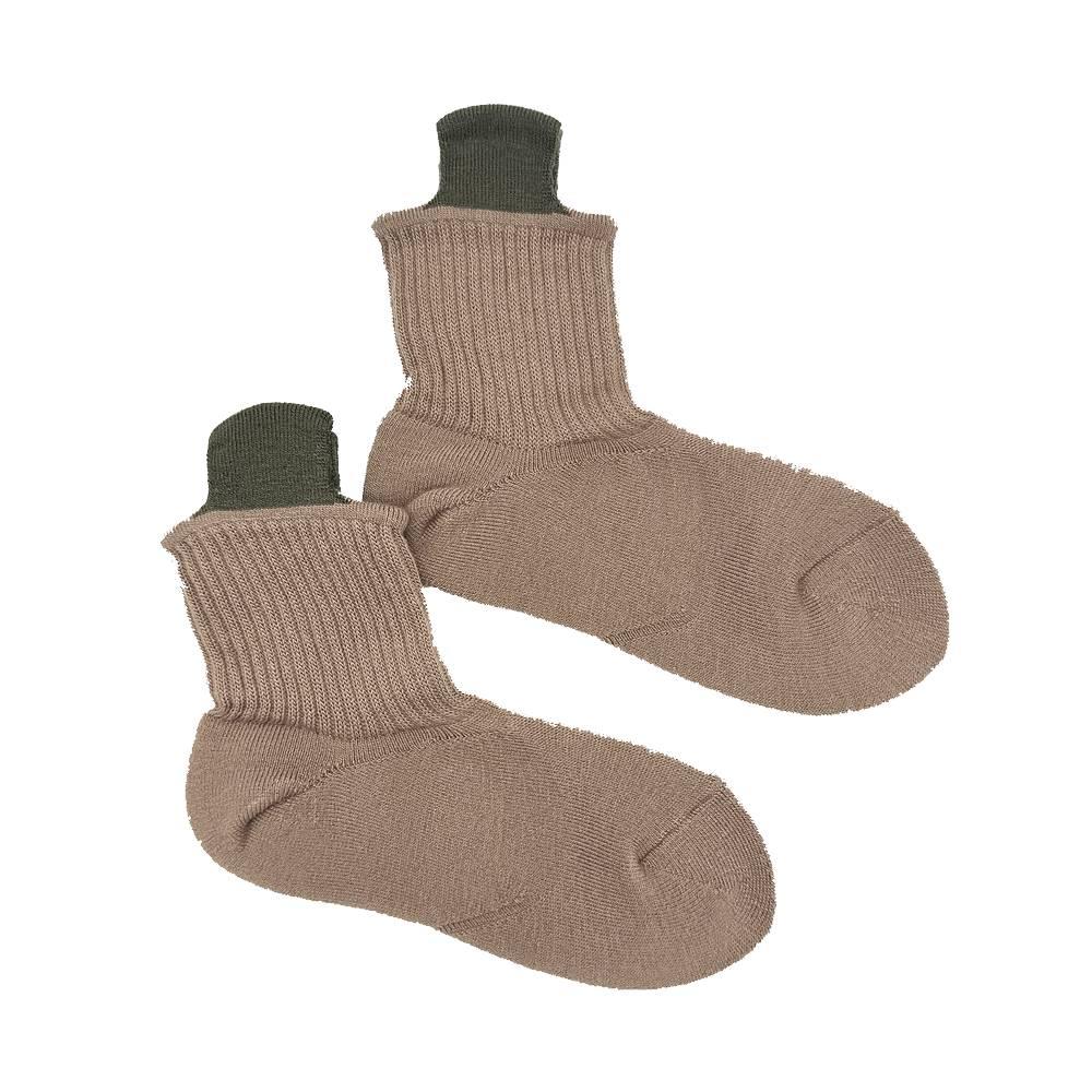 Easy to Wear & Remove Warm Crew Socks Gray & Brown (2 Pairs) - Image 5