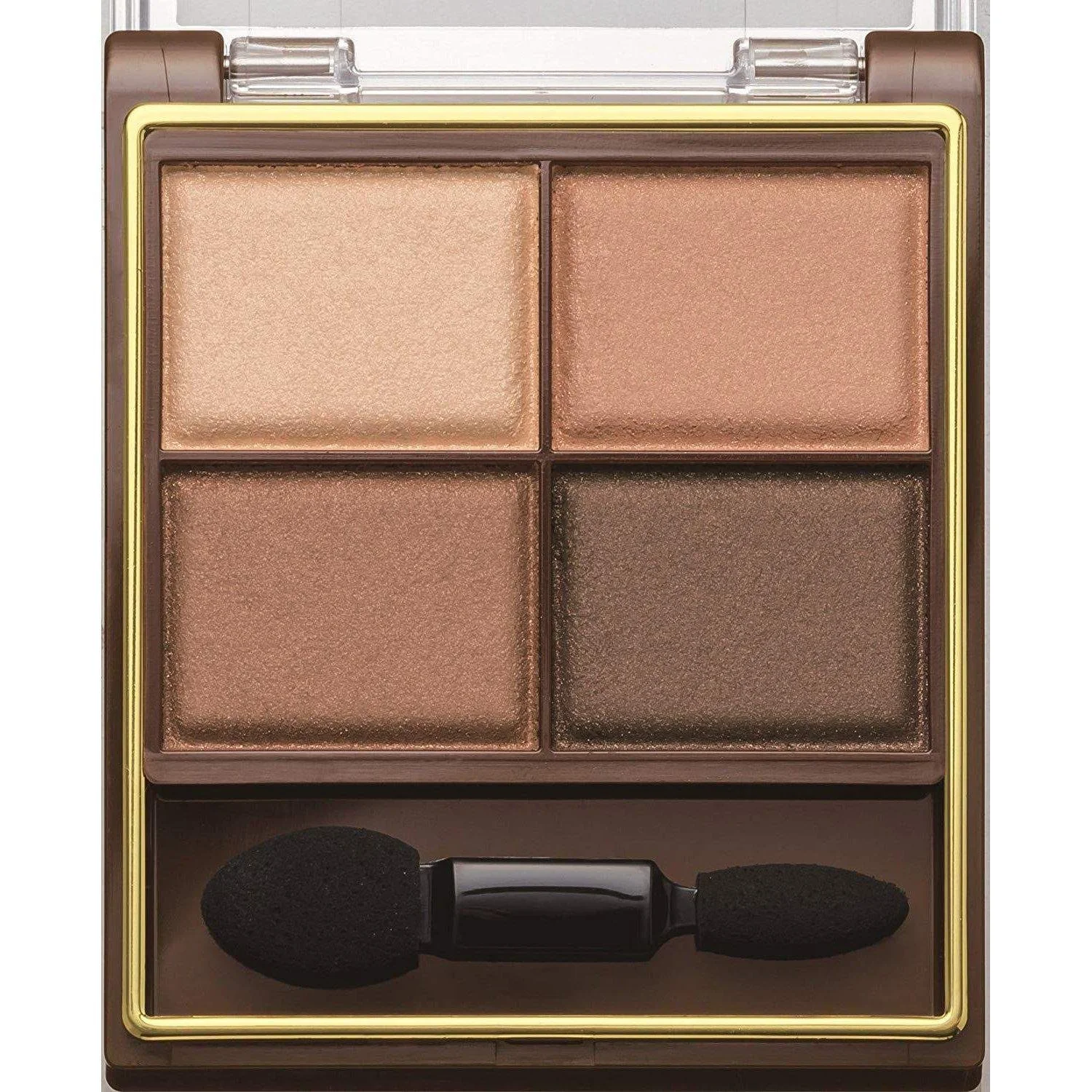 Excel Skinny Rich Shadow 4-Color Eyeshadow Quad Natural Brown Tones - Image 10