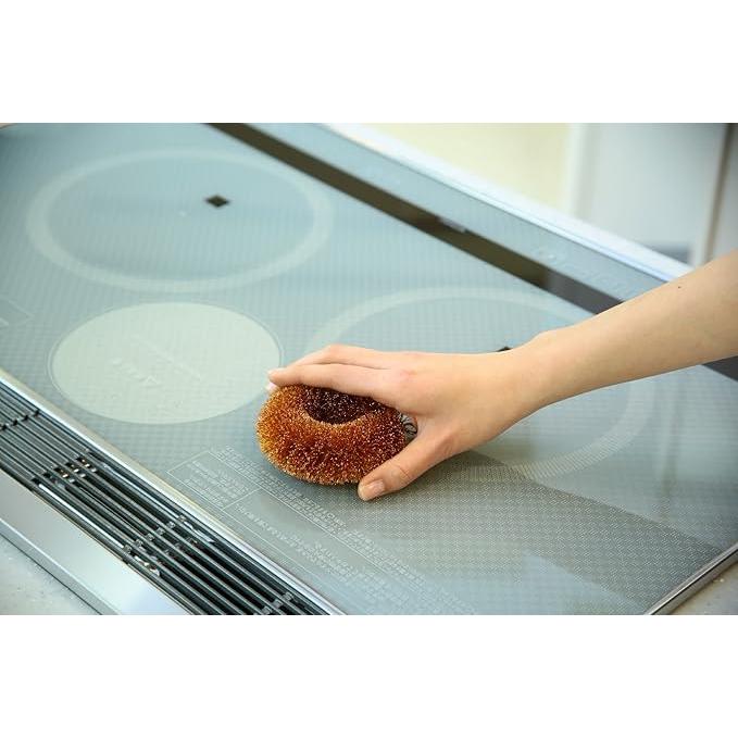 Fujisho Copper Antibacterial Tawashi Non-Scratch Scrubber - Image 3