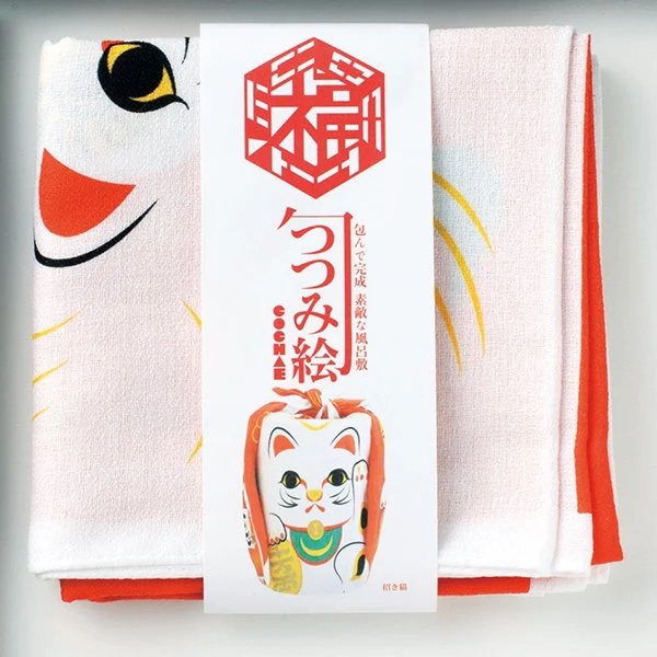 Fukukochae Furoshiki Maneki Neko Small Cotton Wrapping Cloth 48cm - Image 5
