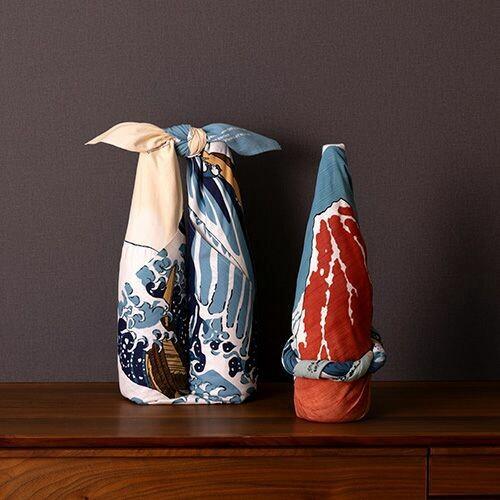 Furoshiki Red Fuji Ukiyo-e Art Cotton Wrapping Cloth 104Ă—104cm - Image 3
