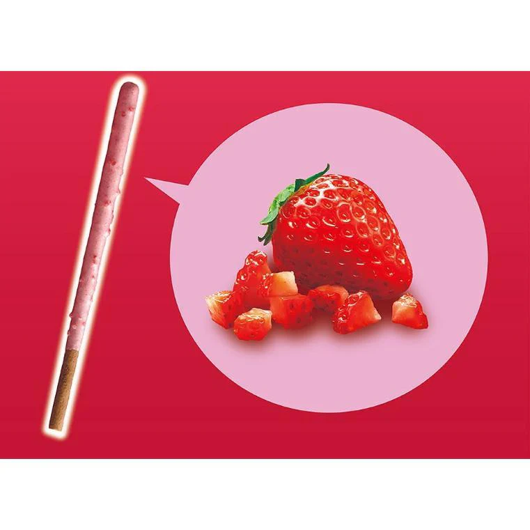Strawberry Pocky Double Coated Strawberry Cocoa Sticks (Pack of 3) - Image 3
