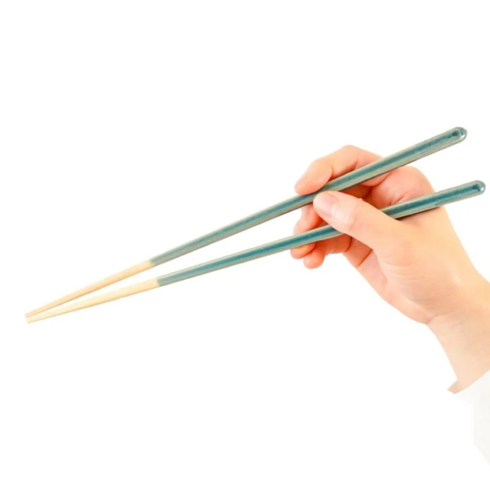Handcrafted Non-Slip Long Cooking Chopsticks Dishwasher Safe Blue 27cm - Image 2