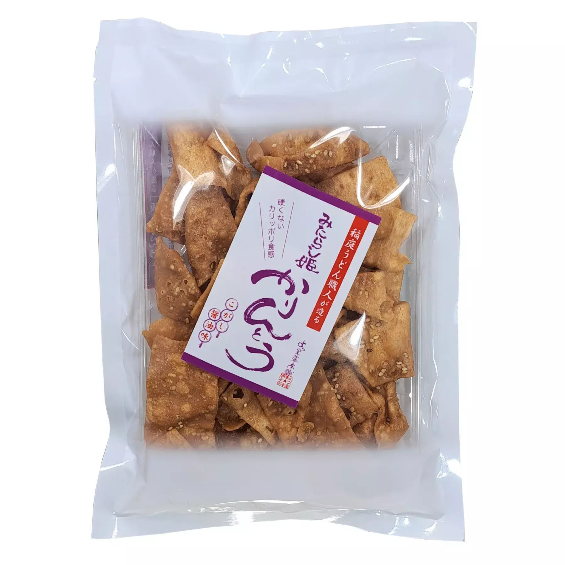 Handmade Karinto Thin & Crispy Crackers Burnt Soy Sauce Flavor 90g