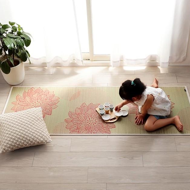Ikehiko Igusa Tatami Yoga Mat Lotus Flower Pattern 185cm - Image 4