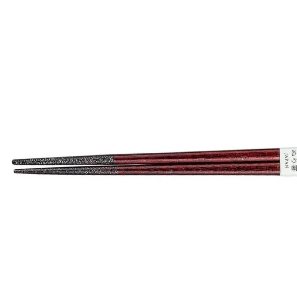 Isuke Lacquered Wooden Japanese Chopsticks Vermilion Red - Image 3