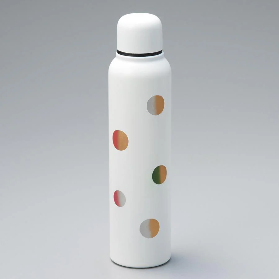 Isuke Reusable Slim Water Bottle Stylish Color Dot Pattern 350ml - Image 2