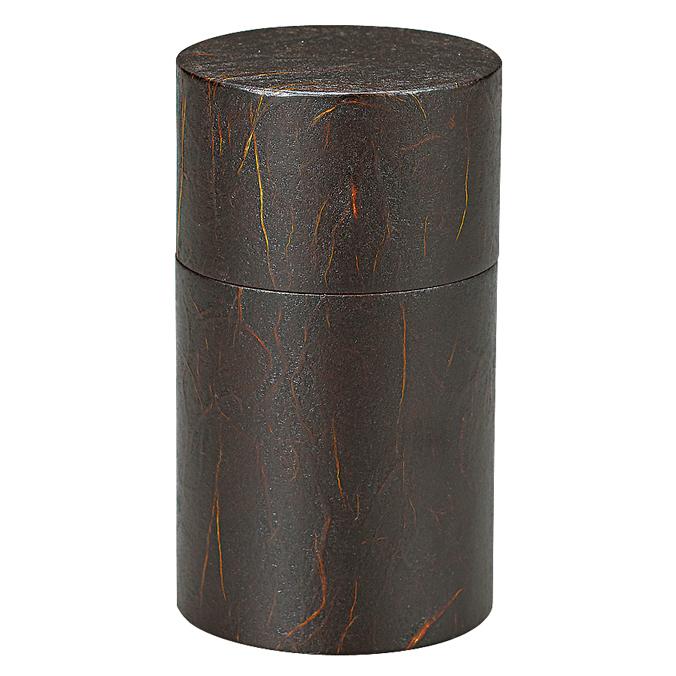 Isuke Wooden Tea Caddy Lacquered Washi Paper Canister - Image 2