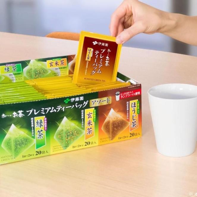 Itoen Oi Ocha Premium Japanese Green Tea Assortment 60 Tea Bags - Image 2