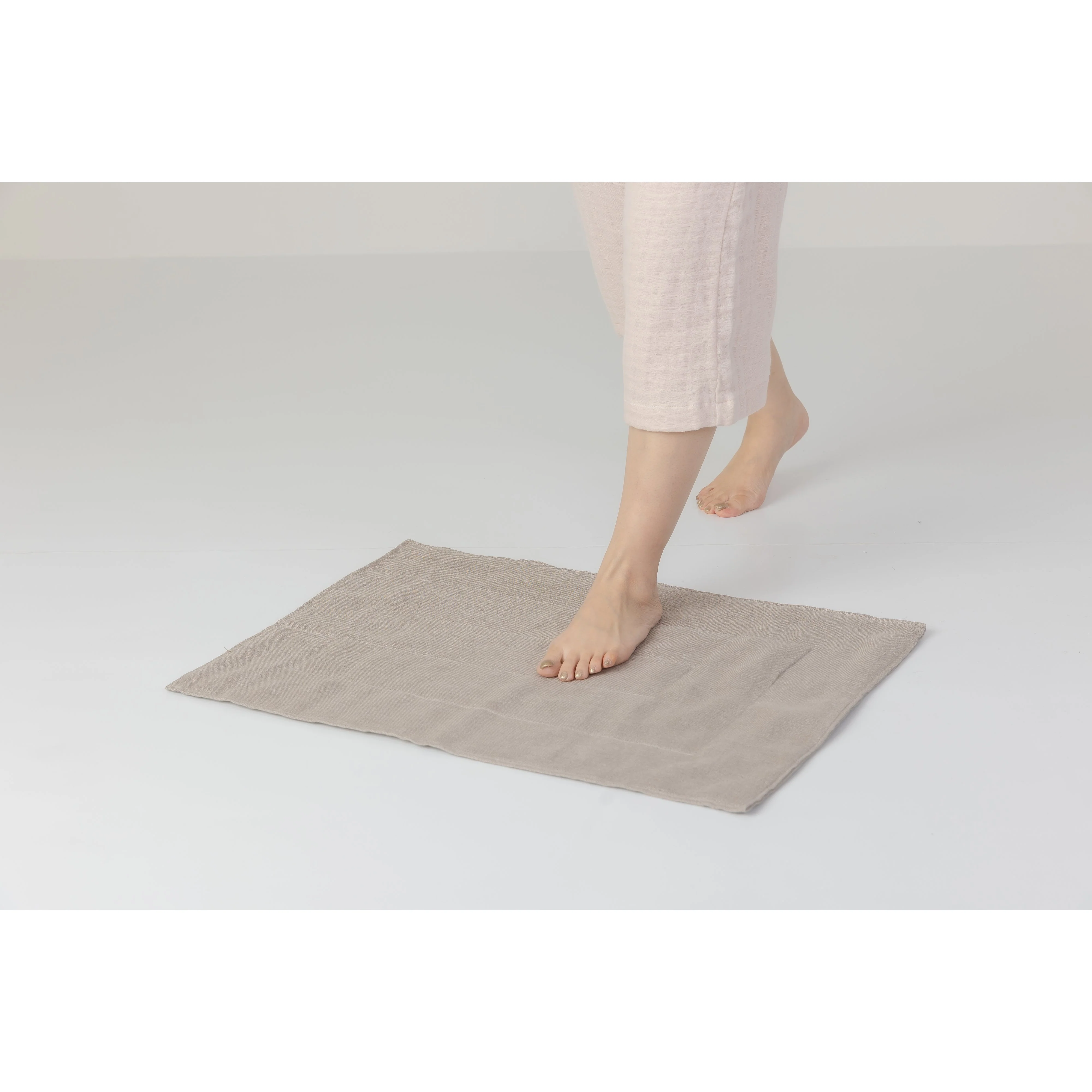 Jogan Linen Bath Mat 12-Ply Hemp Super Absorbent Bath Mat 50 x 70cm - Image 5