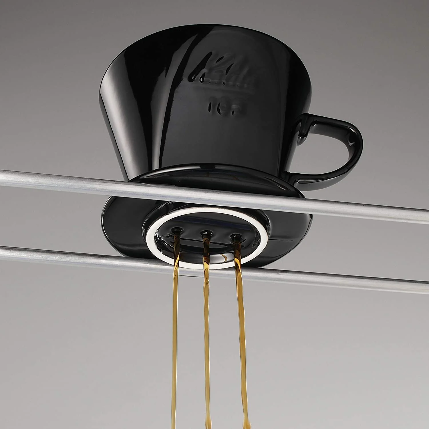Kalita Ceramic Coffee Dripper Pour-Over Brewer for 2-4 Cups 102 Black - Image 2