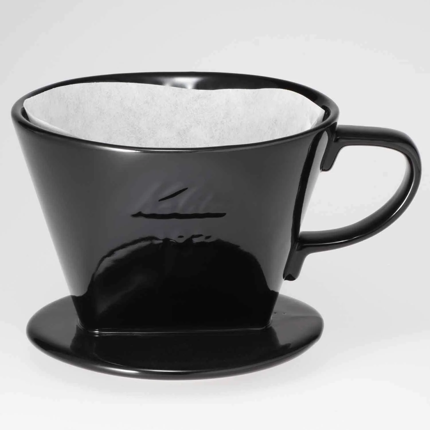 Kalita Ceramic Coffee Dripper Pour-Over Brewer for 2-4 Cups 102 Black - Image 3