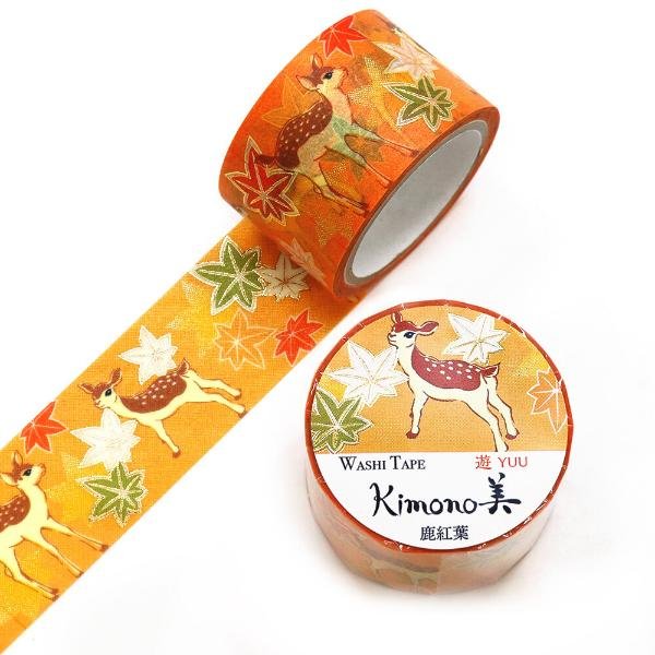 Kamiiso Kimono Washi Tape Deer Maple Leaf Pattern Masking Tape - Image 6