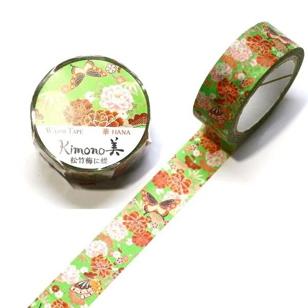 Kamiiso Kimono Washi Tape Kyoto Flowers Pattern Masking Tape - Image 5