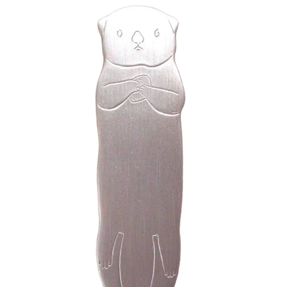 Katariki Cute Aluminum Ice Cream Spoon Sea Otter Pink Gold 11.6cm - Image 2