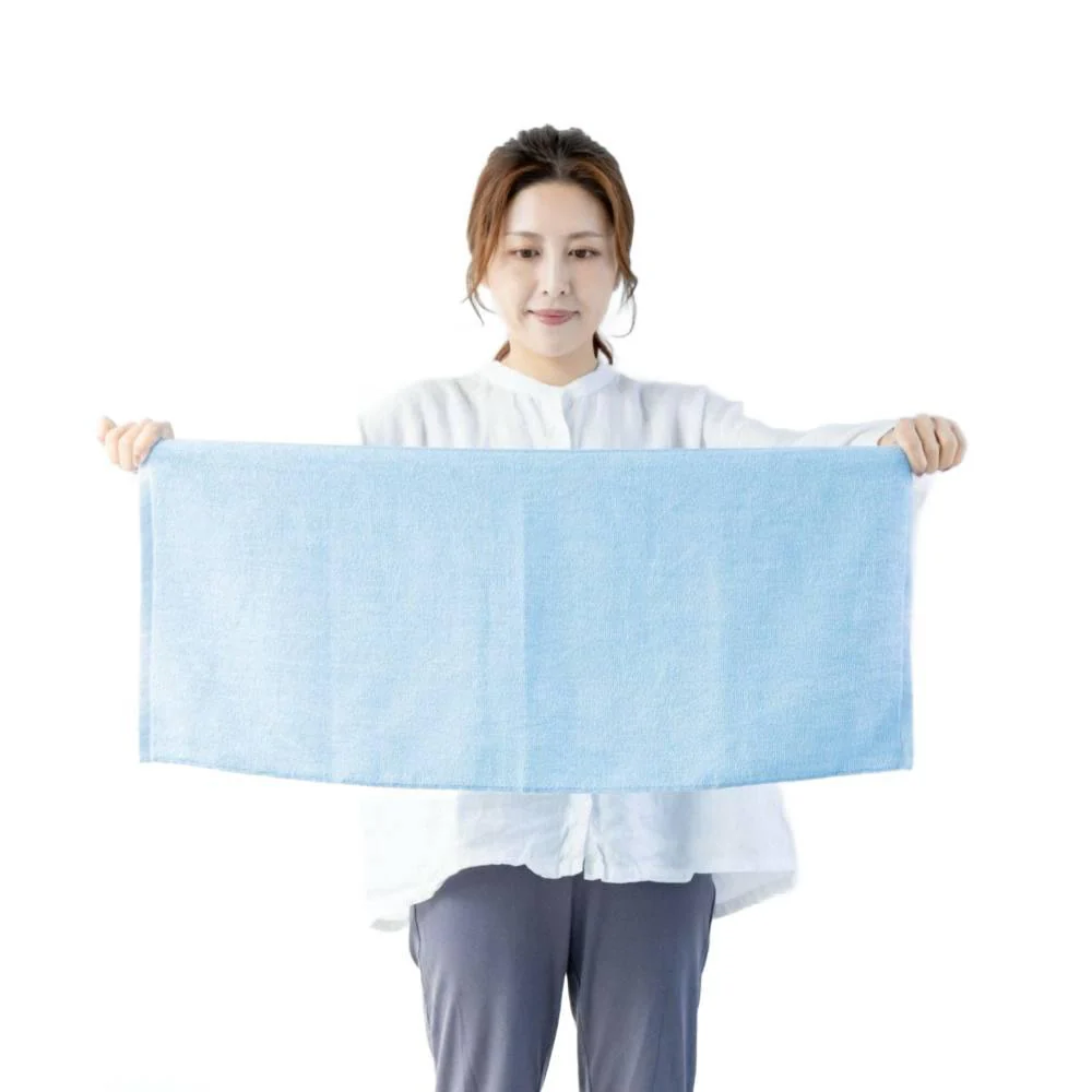 Kawac Quick Dry Water Absorbent Soft Face Towel Blue 34×80cm - Image 3