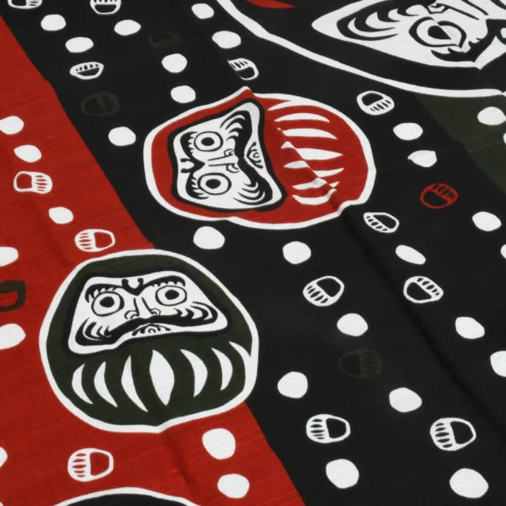 Kenema Furoshiki Nanakorobiyaoki Small Black Cotton Wrapping Cloth 50cm - Image 3