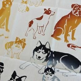 Kenema Tenugui Dog Breeds Japanese Traditional Hand Dyed Cloth - Image 2