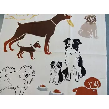 Kenema Tenugui Dog Breeds Japanese Traditional Hand Dyed Cloth - Image 3