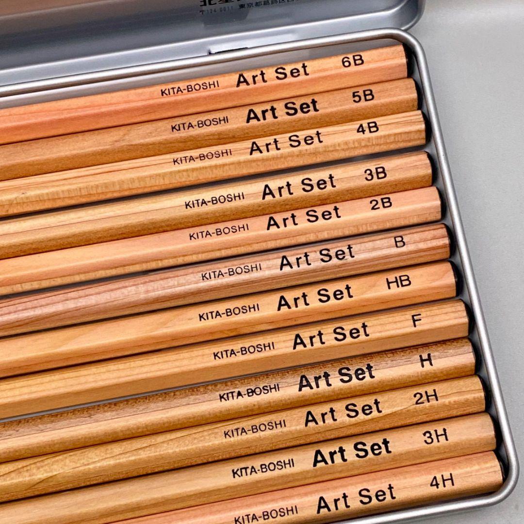 Kitaboshi 4H-6B Art Set Pencils For Drawing 12 Pieces - Image 4