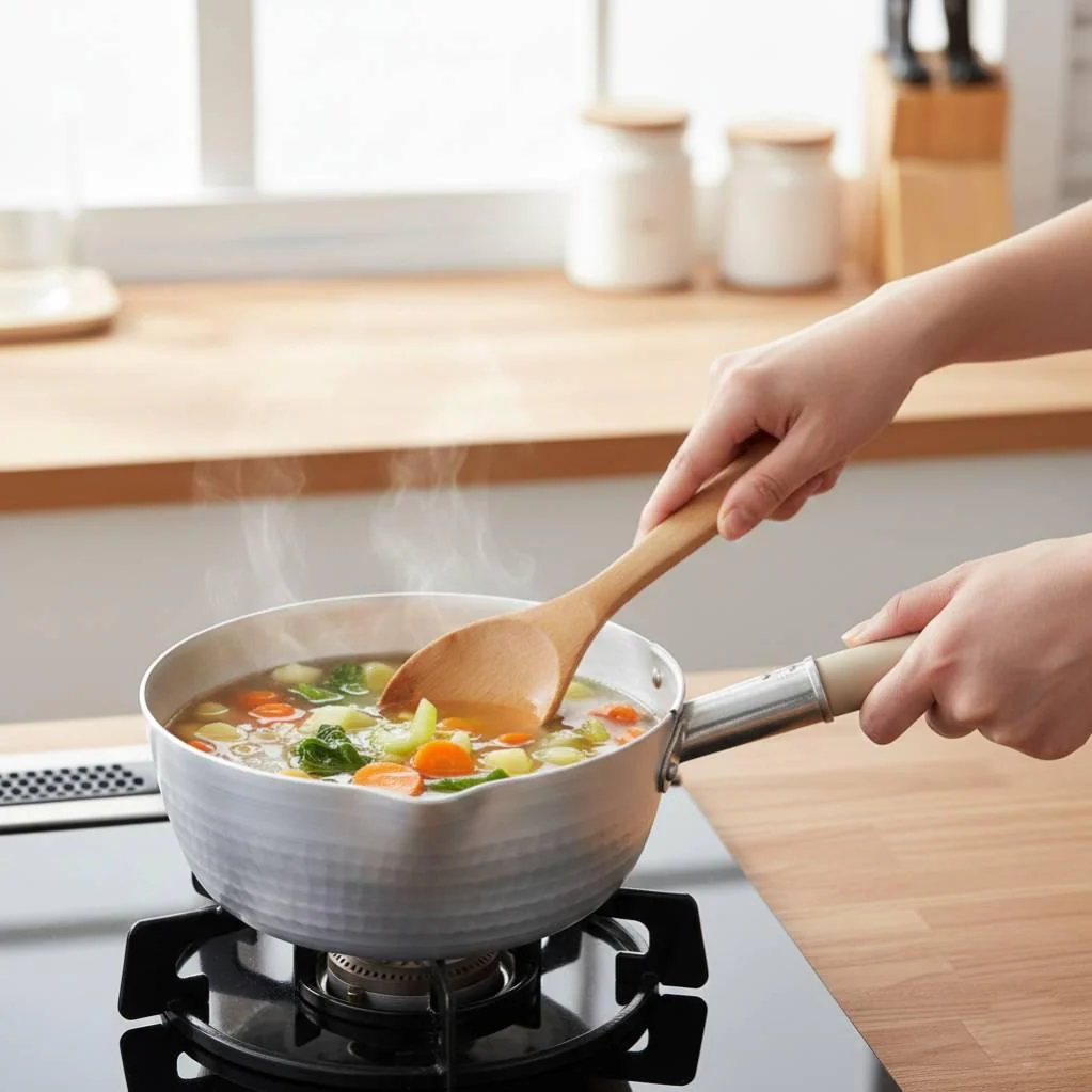 Kiya Lightweight Yukihira Pot Hammered Aluminum Saucepan 2.2L - Image 2