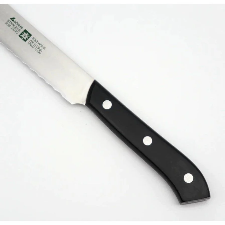 Kiya No.180 Edelweiss Steel Japanese Bread Knife 225mm - Image 4