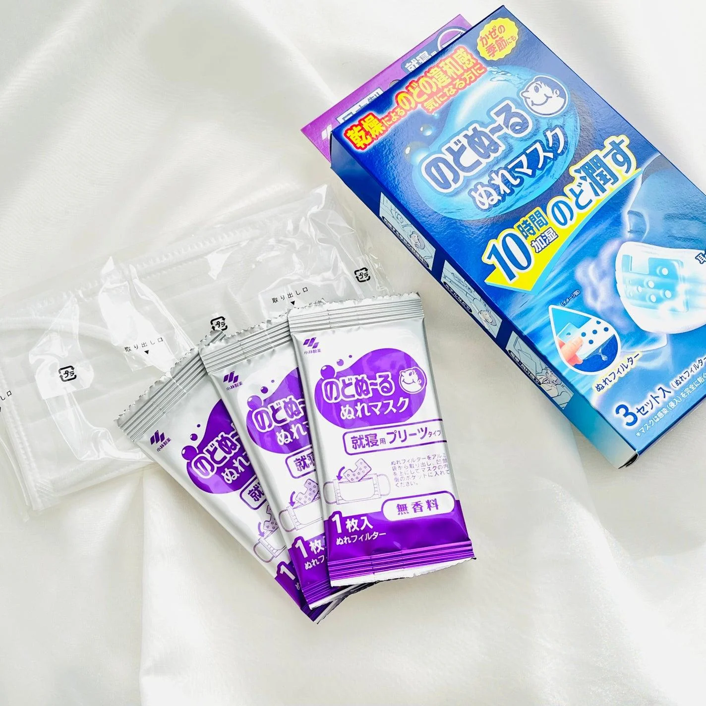 Kobayashi Nodonuru Wet Filter Mask For Dry & Sore Throat 3ct. - Image 2
