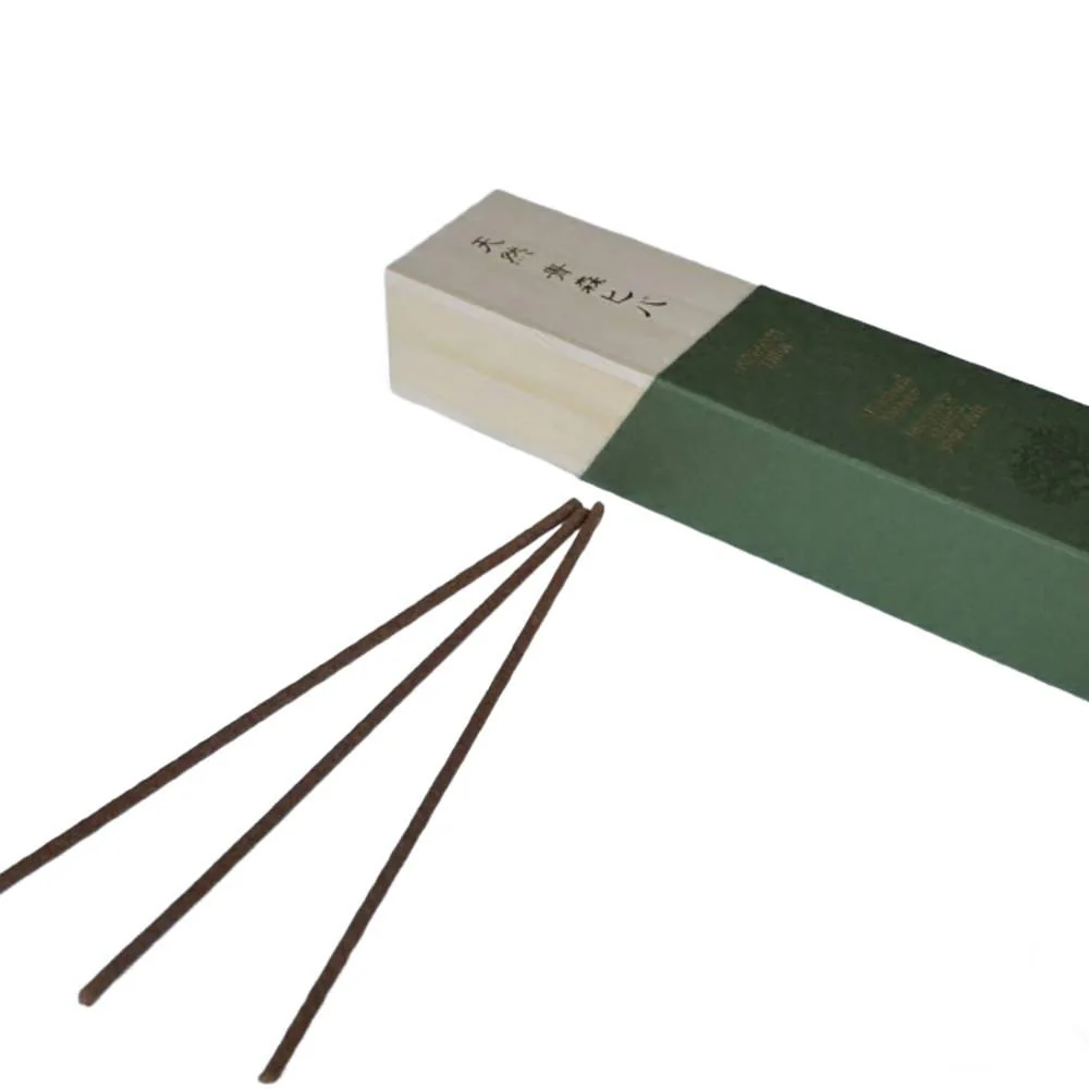 Kousaido All Natural Aomori Hiba Incense in Wooden Box 20 Sticks - Image 2