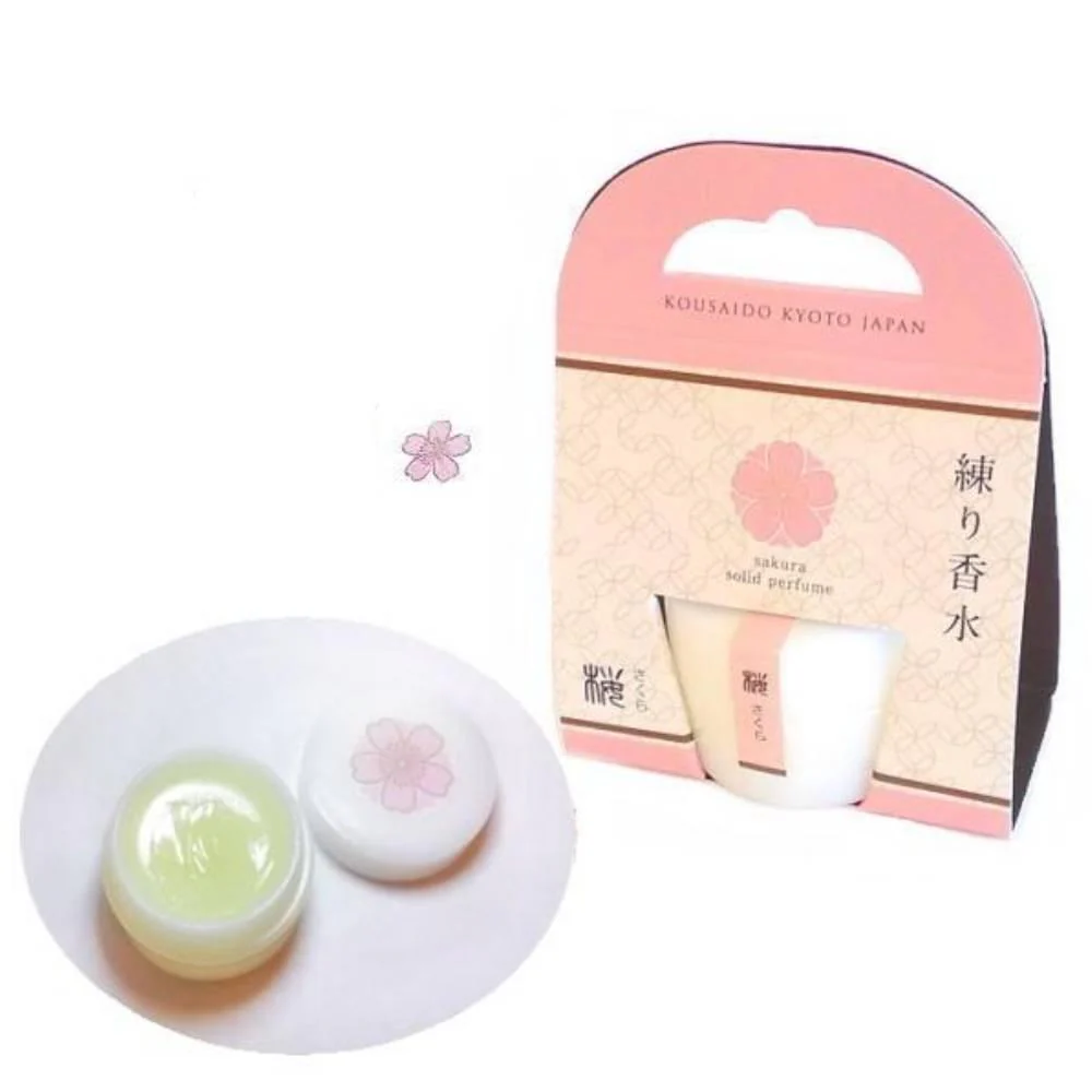 Kousaido Solid Perfume Balm Cherry Blossom Sakura Scent 8g - Image 3