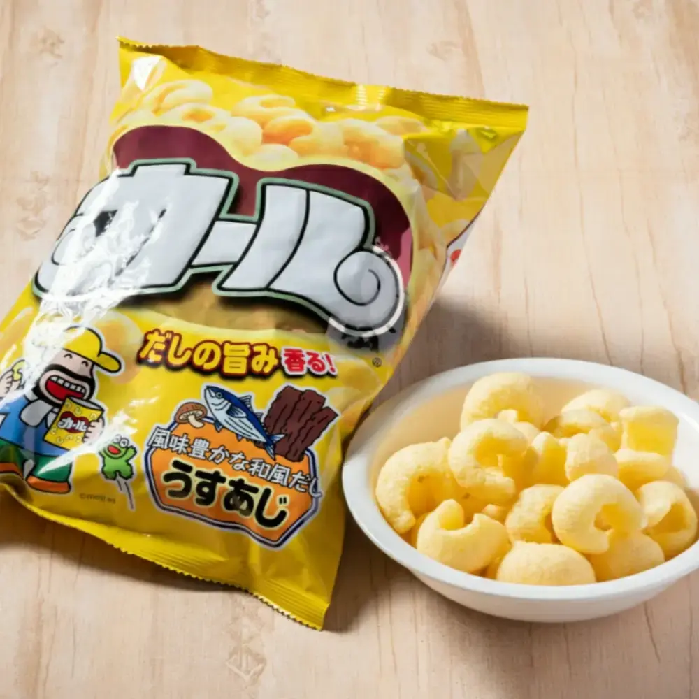 Meiji Karl Light Salted Corn Puff Curls Snack (Box of 10 Bags) - Image 3