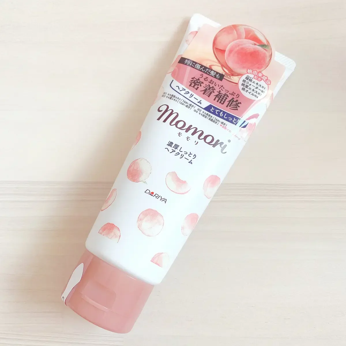 Momori Peach Rich Moist Hair Cream for Dry & Damaged Hair 150g - Image 2