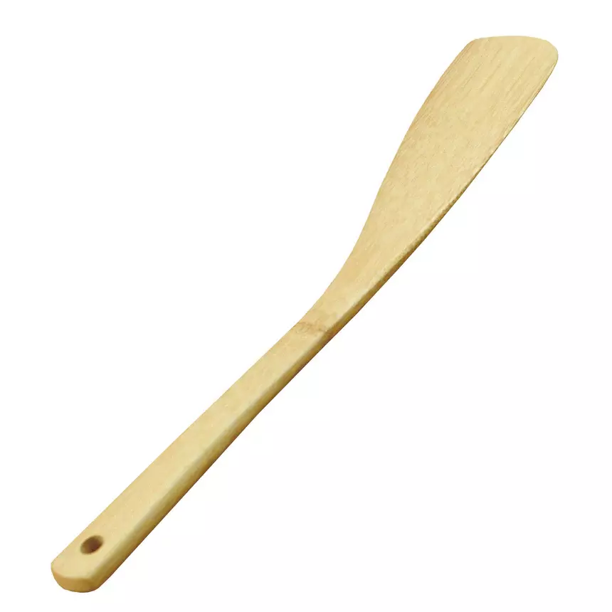 Natural Bamboo Handmade Turner Left Handed Spatula 295mm - Image 2