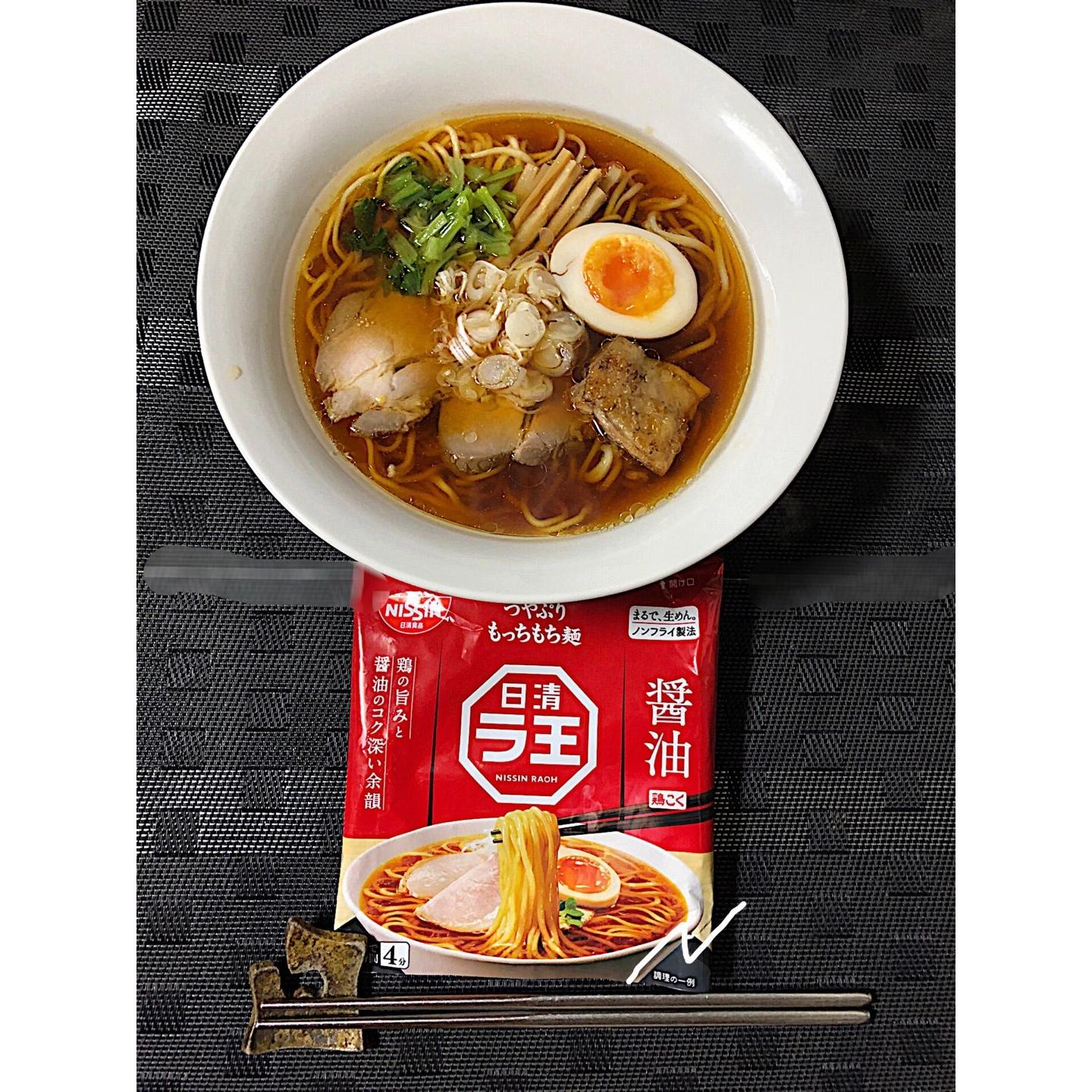 Nissin Raoh Shoyu Soy Sauce Ramen Non Fried Noodles 3 Servings - Image 3