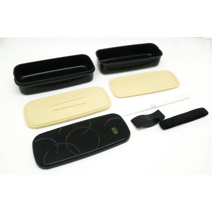 OSK 2-Tier Stain Resistant Bento Lunch Box With Matching Bag 640ml - Image 5