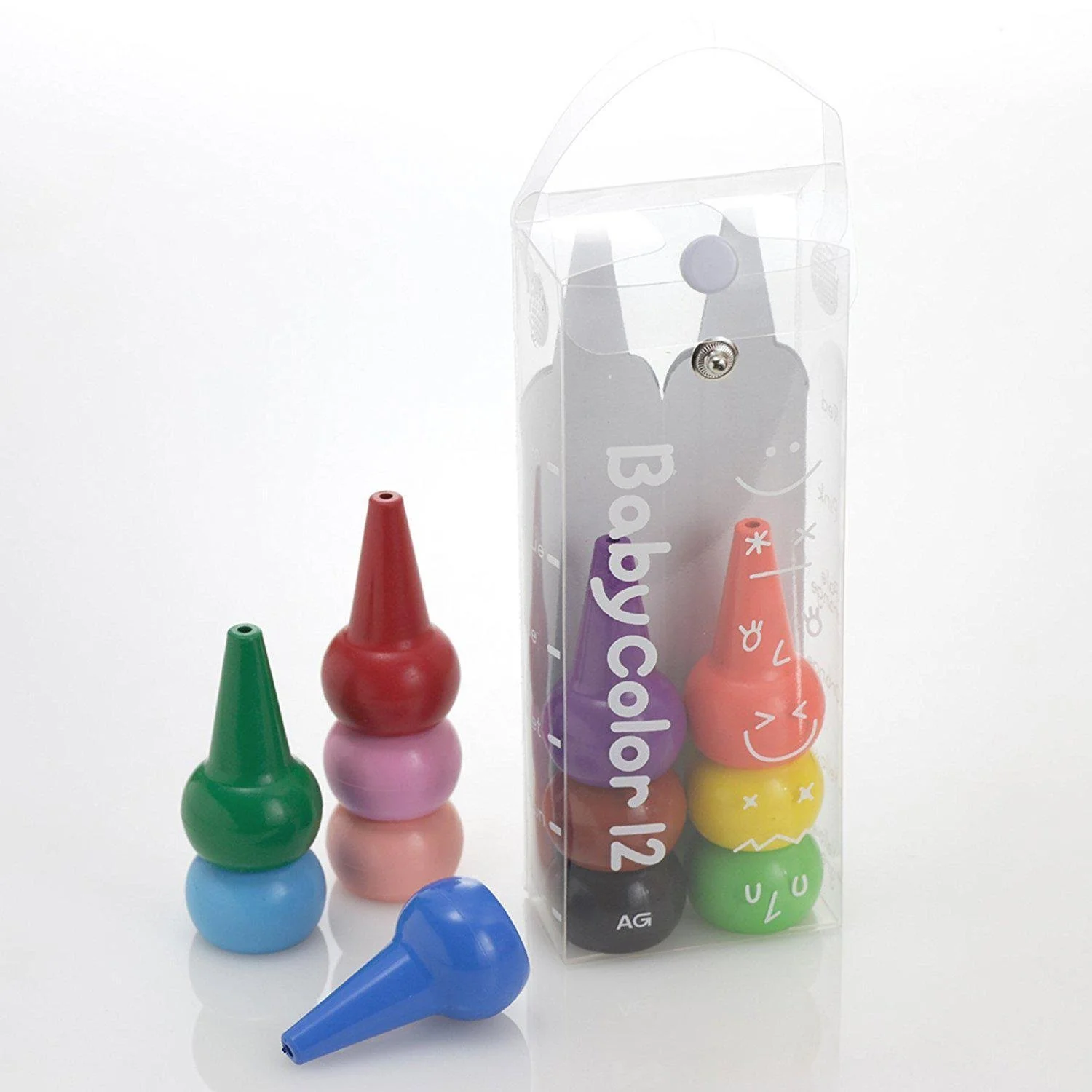 Rangs Japan Baby Color Safe Non-Toxic Washable Crayons 12 Colors - Image 4
