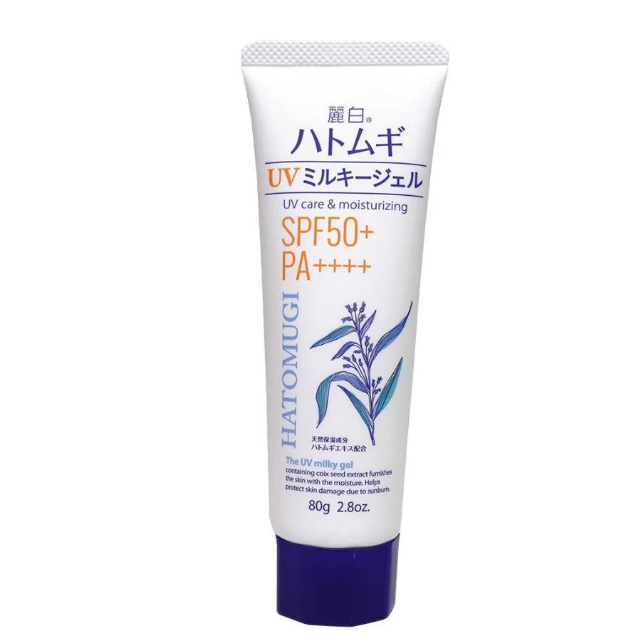 Reihaku Hatomugi Sunscreen The UV Milky Gel SPF50+ 80g - Image 5