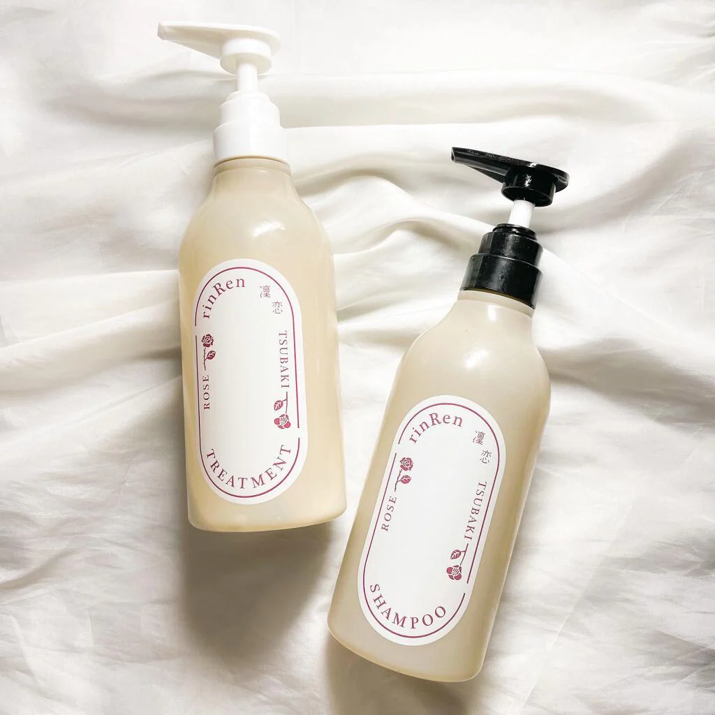 RinRen Treatment Rose & Tsubaki Vegan Hair Repair Treatment 480ml - Image 4